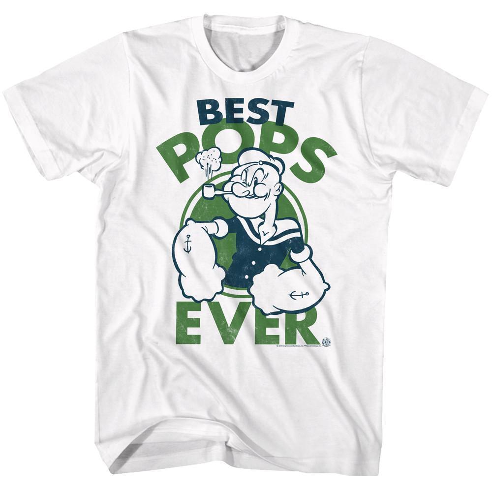Popeye Best Pops White Adult T Shirt